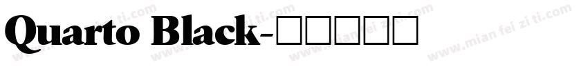 Quarto Black字体转换
